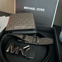 Brand New MK Men Wallet & Belt