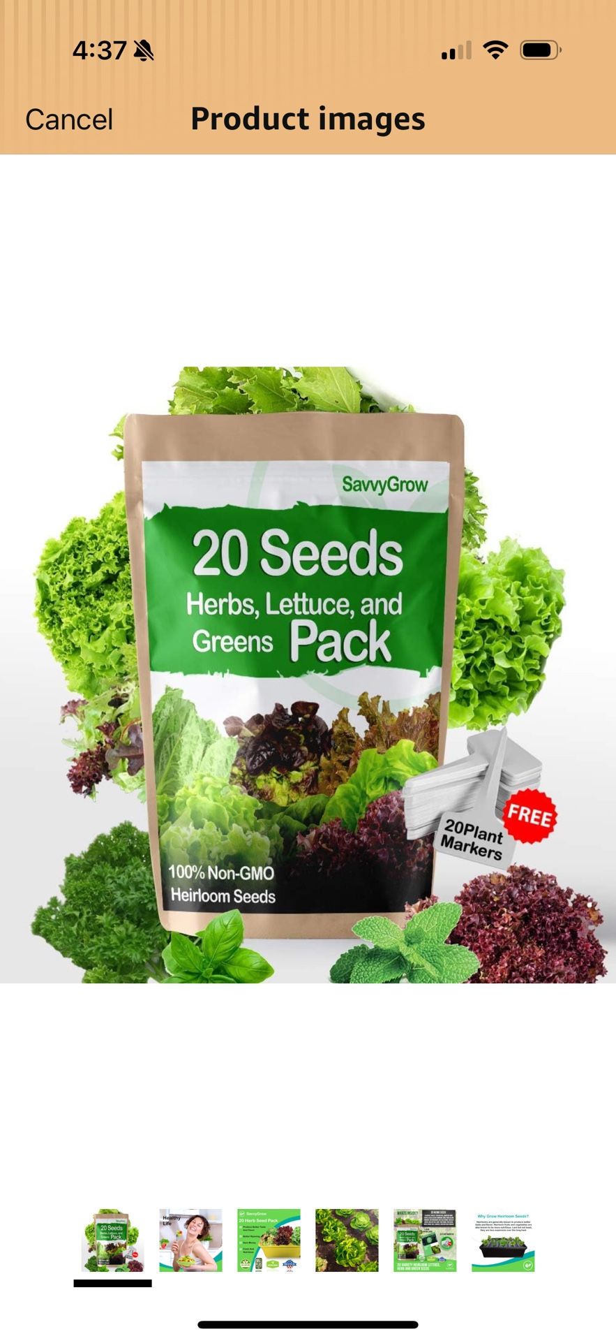 SavvyGrow 20 Seeds Herbs, Lettuce, and Greens Pack - Heirloom Non-GMO!