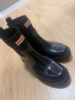 Black Patent Leather Hunter Boots