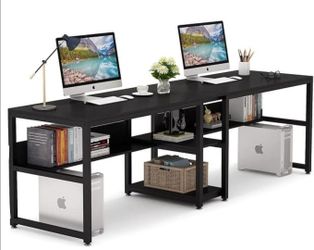 Black double desk