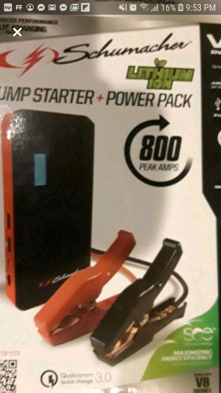 Jump starter + portable battery pack