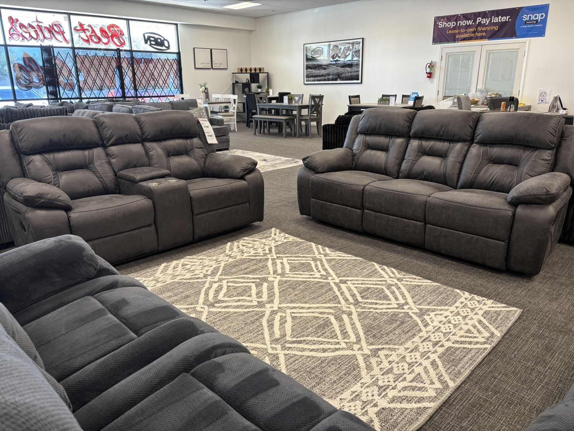 2-PC Dark Gray Sofa & Loveseat Set β $1,399 Style! ποΈπ€