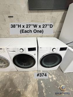 LG washer and dryer front load electric (#374)