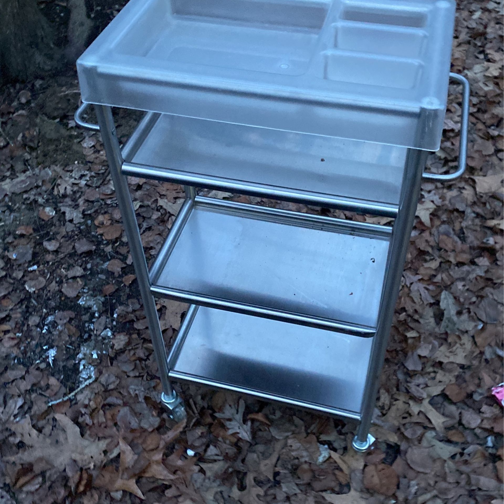 Small 3 Shelf Metal Table
