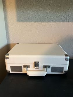 heyday Portable Suitcase Turntable Record Player - Cream/White