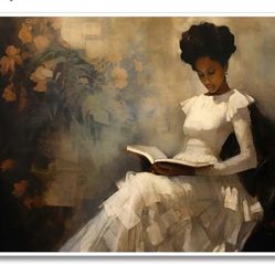 African American  Wall Art ~ OIL Painting On Canvas ~ 16 in X 24 in NEW 