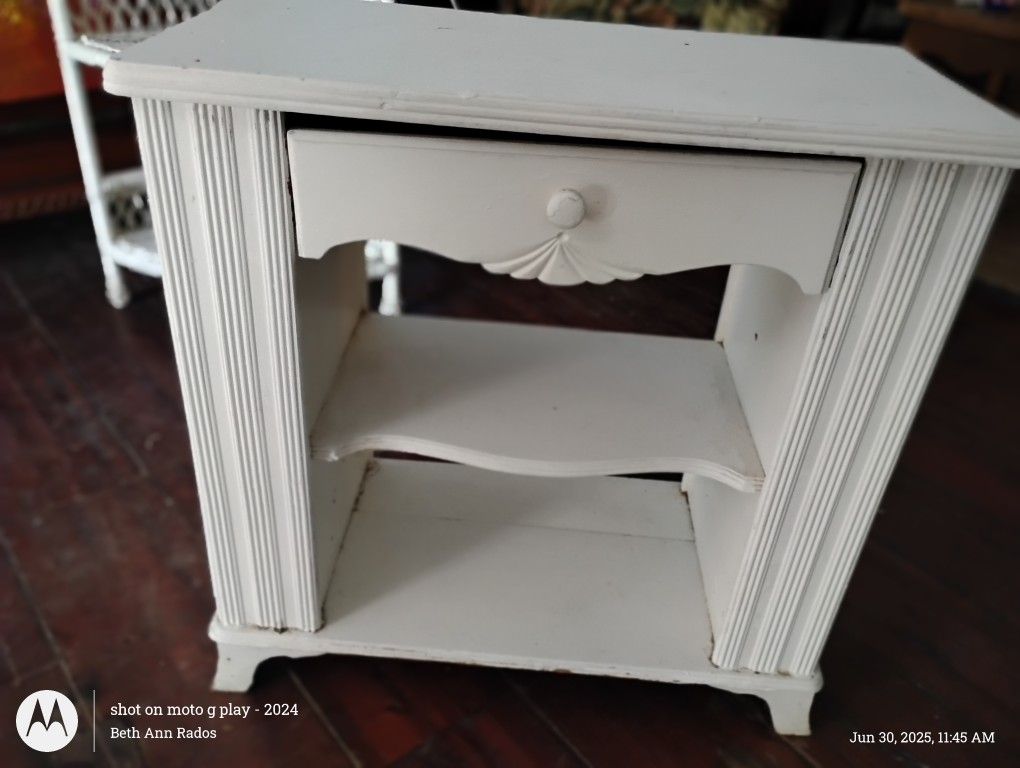 Small White Antique Table