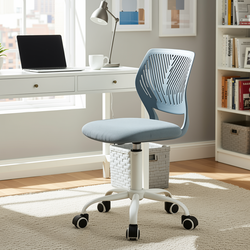 Homy Casa Carnation Morandi Blue Fabric Desk Chair