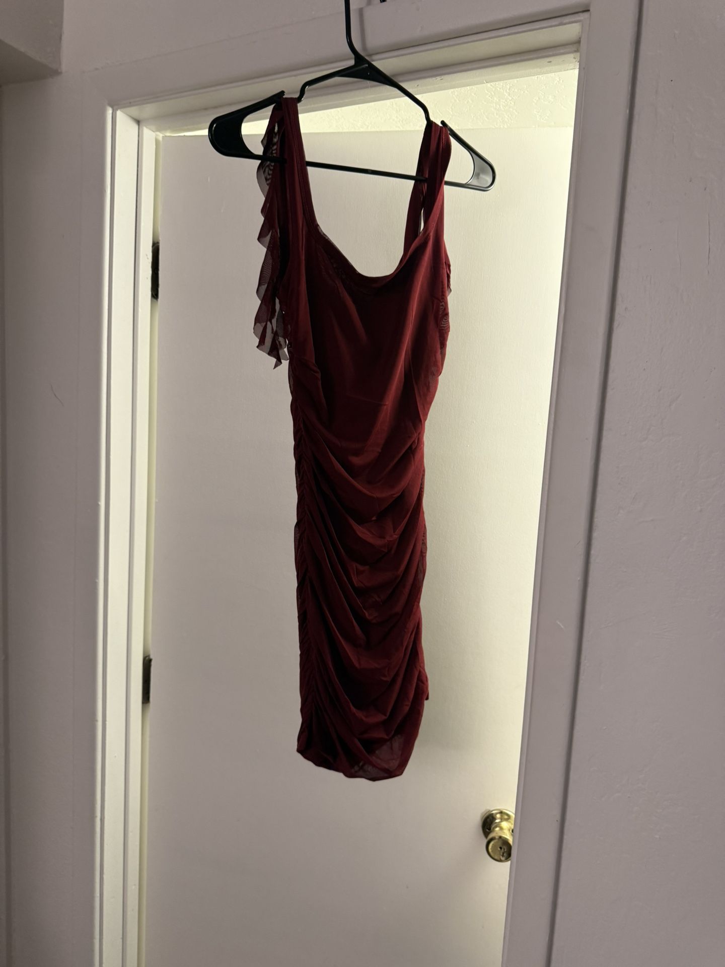 Yiesies Women’s Summer Ranch Dress Small Red