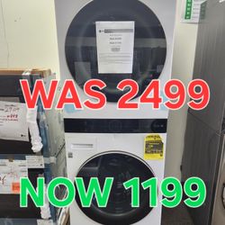 LG WASHER DRYER WASHTOWER 1199!  DOWN 0% FINANCING! 1YR WARRANTY! 48HR DELIVERY!