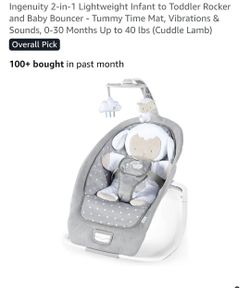 NEW INGENUITY ROCKING SEAT - CUDDLE LAMB $55