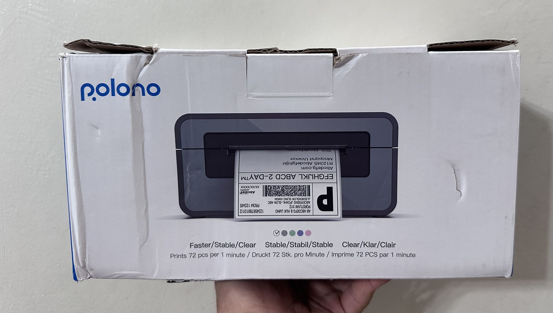 Polono Thermal Label Printer - White
