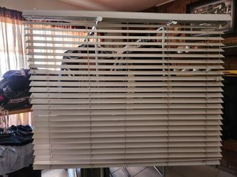 White 2" Window Blinds, 58" W × 46" H