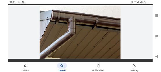 Gutters protect panels/  metal