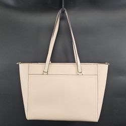 Michael Kors Maissie Beige Leather Tote Handbag 
