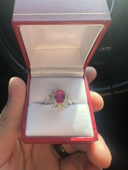 14K WG 2.15CT TOURMALINE 1.51CT DIAMOND RING (OBO) HABLO ESPAÑOL