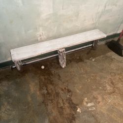 Homemade “Halloween” “skeleton” Bench. 