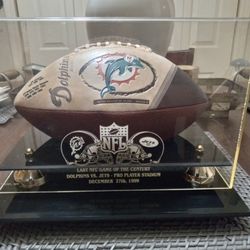 Last Game Of The Century Football And Display Case
