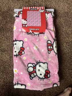 Brand New Hello Kitty Plush Throw Blanket