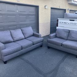 FREE DELIVERY Gray Sofa Couch Set 