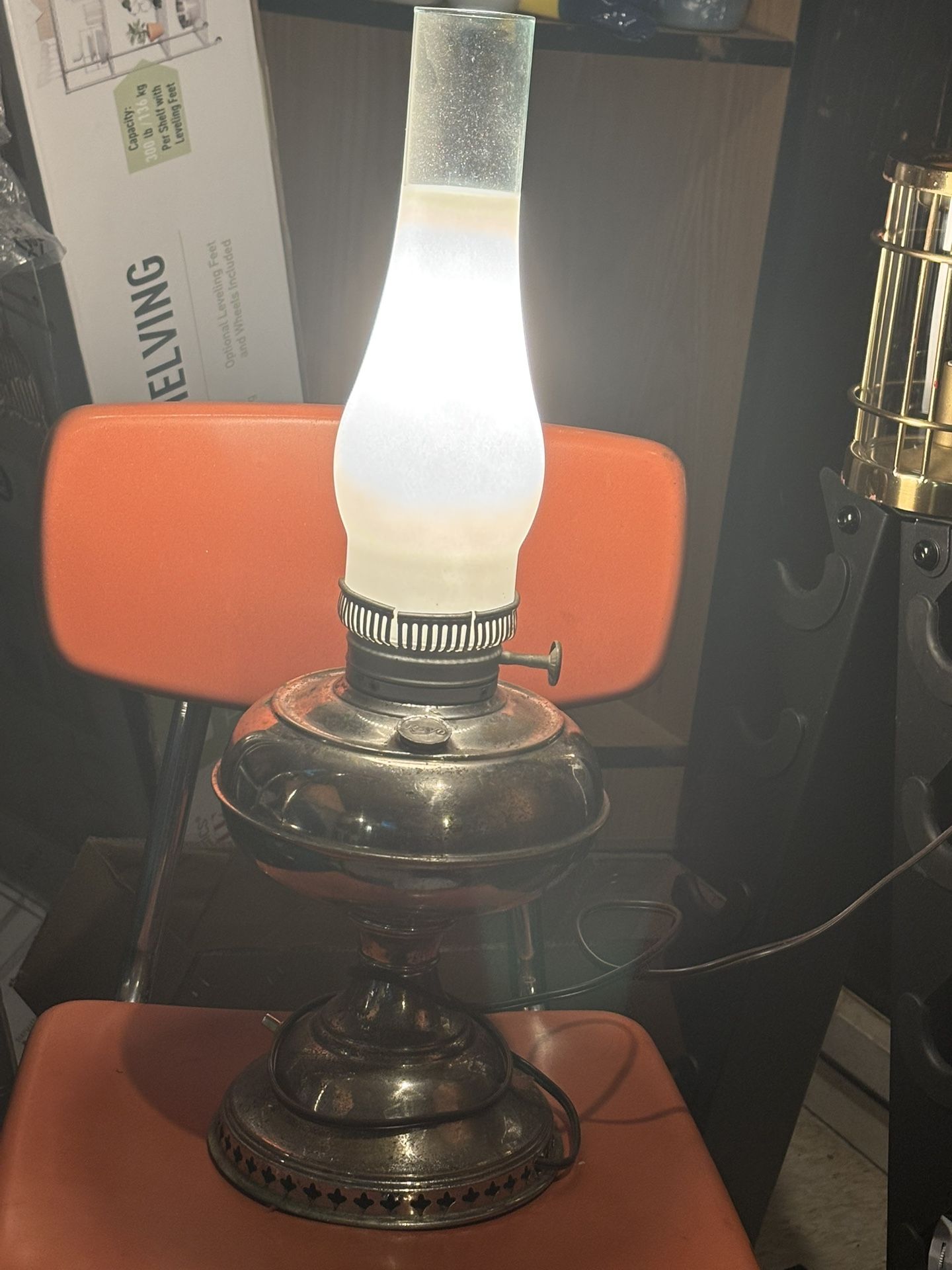 Antique Vintage Rayo Oil Lamp Converted Into Electric