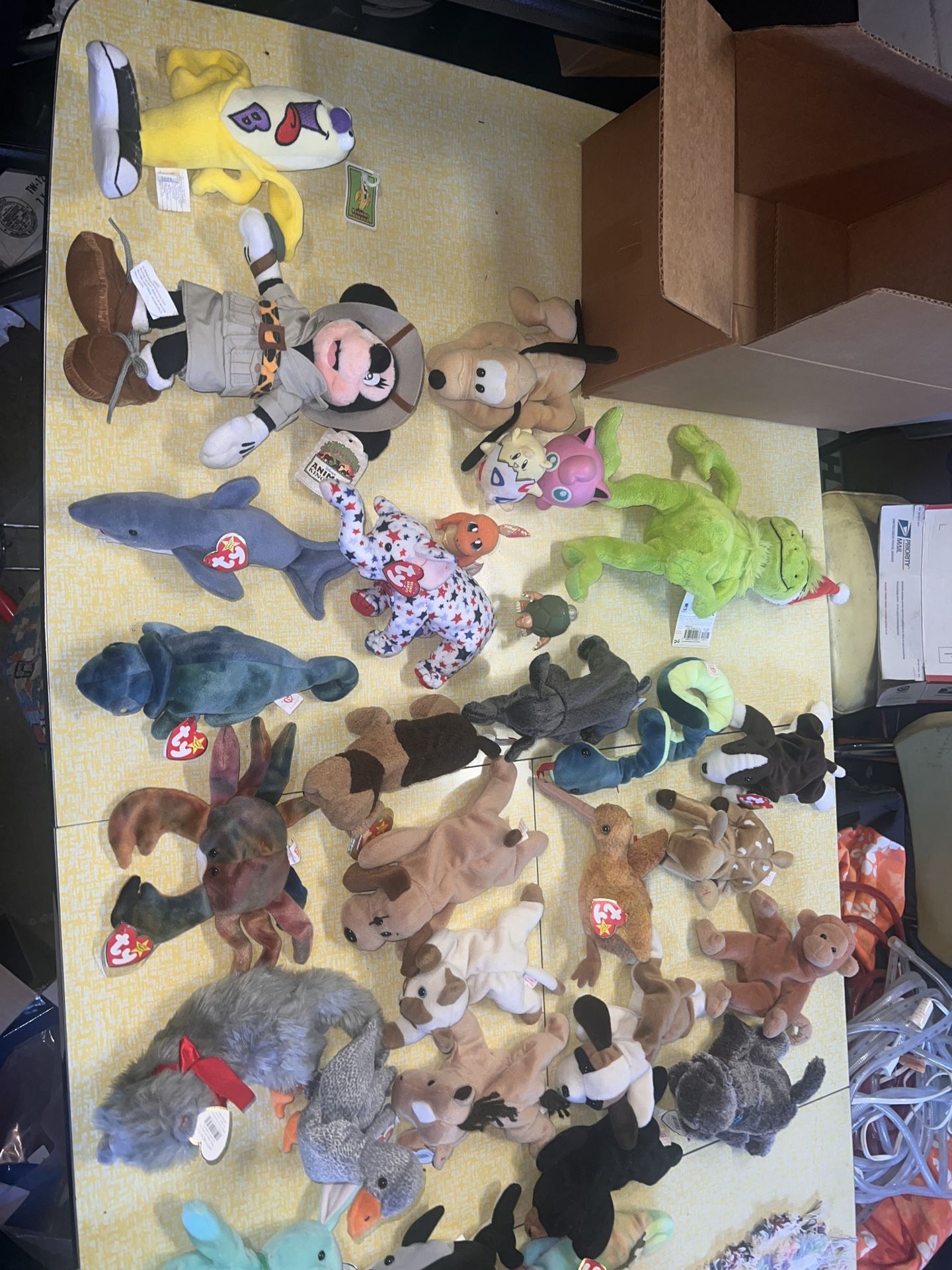 Vintage Beanie Baby Pokemon And Disney Stuffed Toy Lot Of 30+