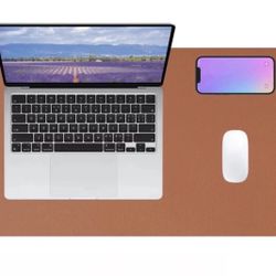 PU Leather Mouse Pad Large 23.6" x 13.7" Brown