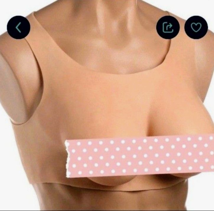 Halloween Fake Silicon Boob Suit