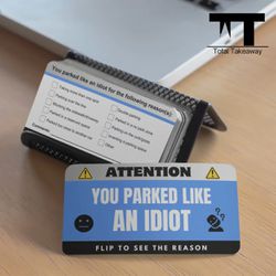 25pcs “You Parked Like An Idiot” Cards - Gag Gift