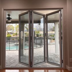 Premium Aluminum Bi-Folding Patio Doors – In Stock Now!