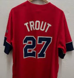 LA Angeles Trout Jersey embroidered  XL