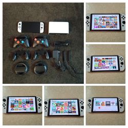 (MODDED) NINTENDO SWITCH OLED with 125 GAMES MARIO KART,MARIO PARTY,POKEMON,ZELDA,GTA and Many More