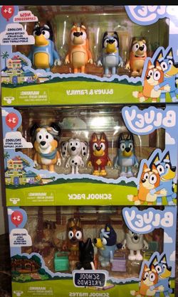 Set of three bluey figure sets