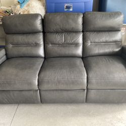 Full Leather Sofa and Loveseat - OBO