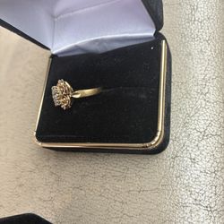 18k blue diamond ring
