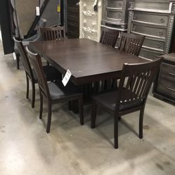 Seven piece dinette set