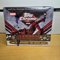 2025 Topps Chrome Deadpool Hobby Box - Factory Sealed