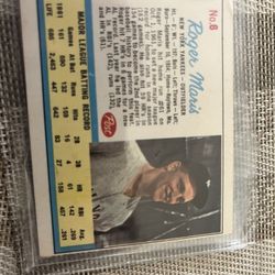 1962 NEW YORK YANKEE ROGER MARIS POST BASEBALL CARD GOOD CONDITION 