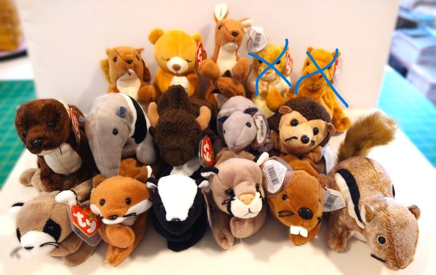 Ty Beanie Babies--Updated Menagerie $5 each