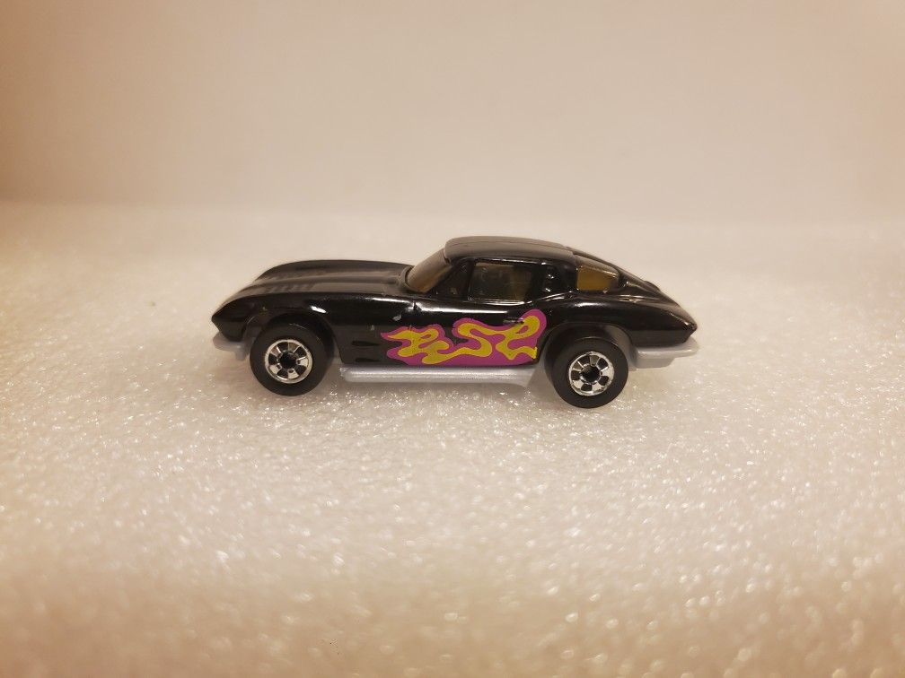 Vintage 1979 Hot Wheels Black Corvette Split Window Stingray Malaysia 1/64 Loose