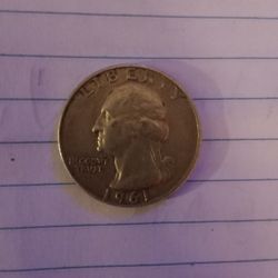 1961 Silver Quarter Mint Grade Xf