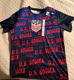 U.S. Soccer jersey is Adult size XL. New with tags. Gift giving condition