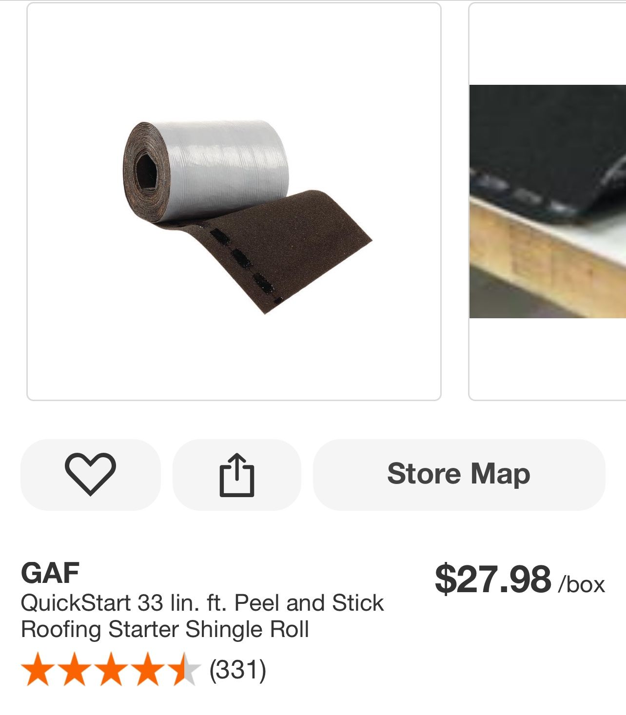GAF QuickStart 33 lin. ft. Peel and Stick Roofing Starter Shingle Roll