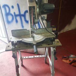 Blacker And Decker Power Miter Saw On Table