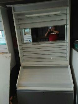 Display Case with Lights and Mirror