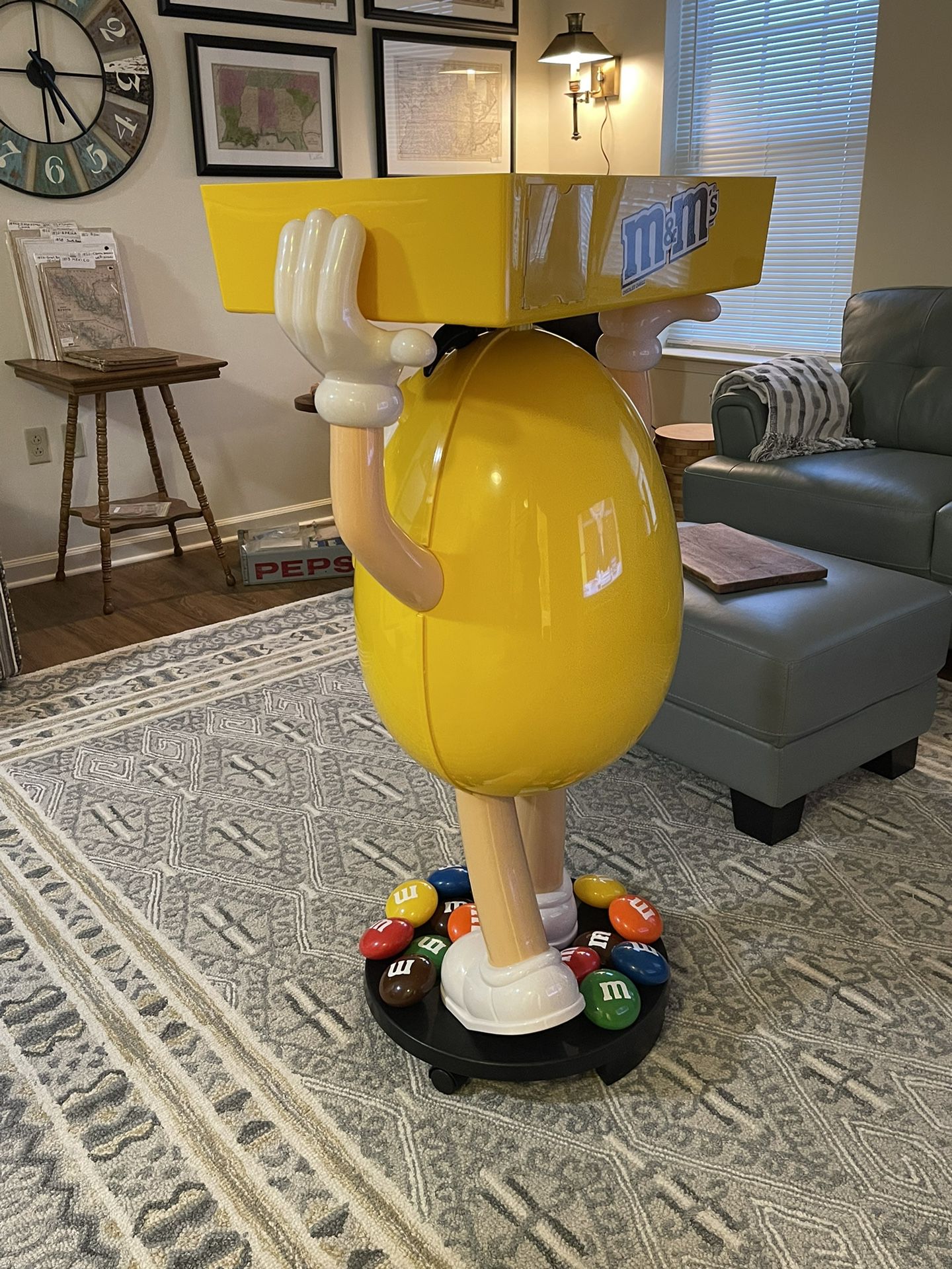 Yellow M&M's Mascot Sells In-Store – Fixtures Close Up