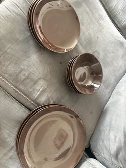 Dish set brown