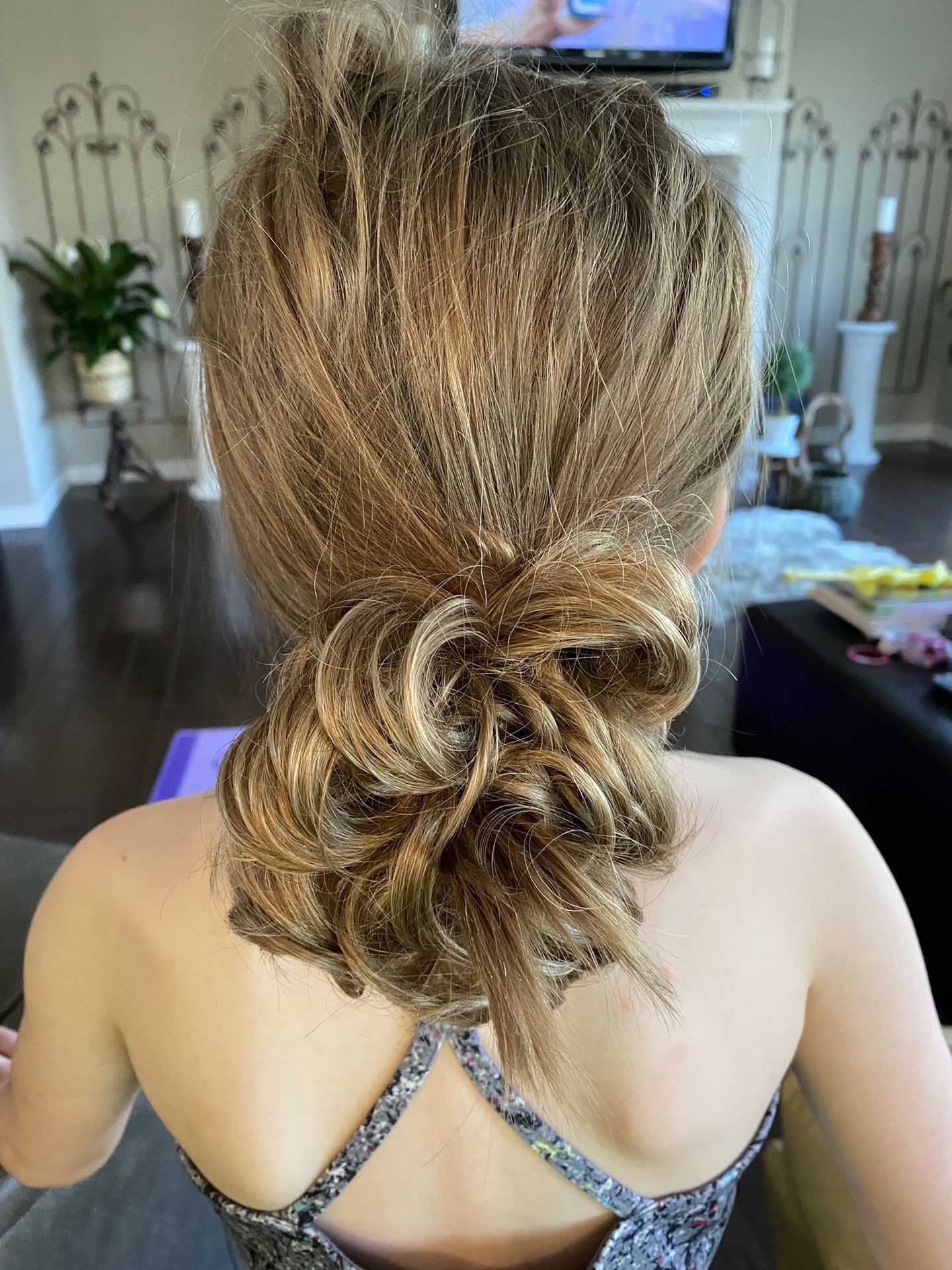 Curly BrownFaux Hair Bun Scrunchie/Extension (NEW w/ net- I have 2 of these. This is price each.