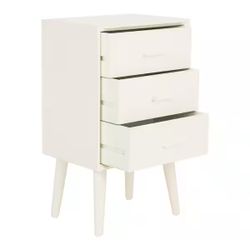 Pomona Rustic White 3-Drawer End Table