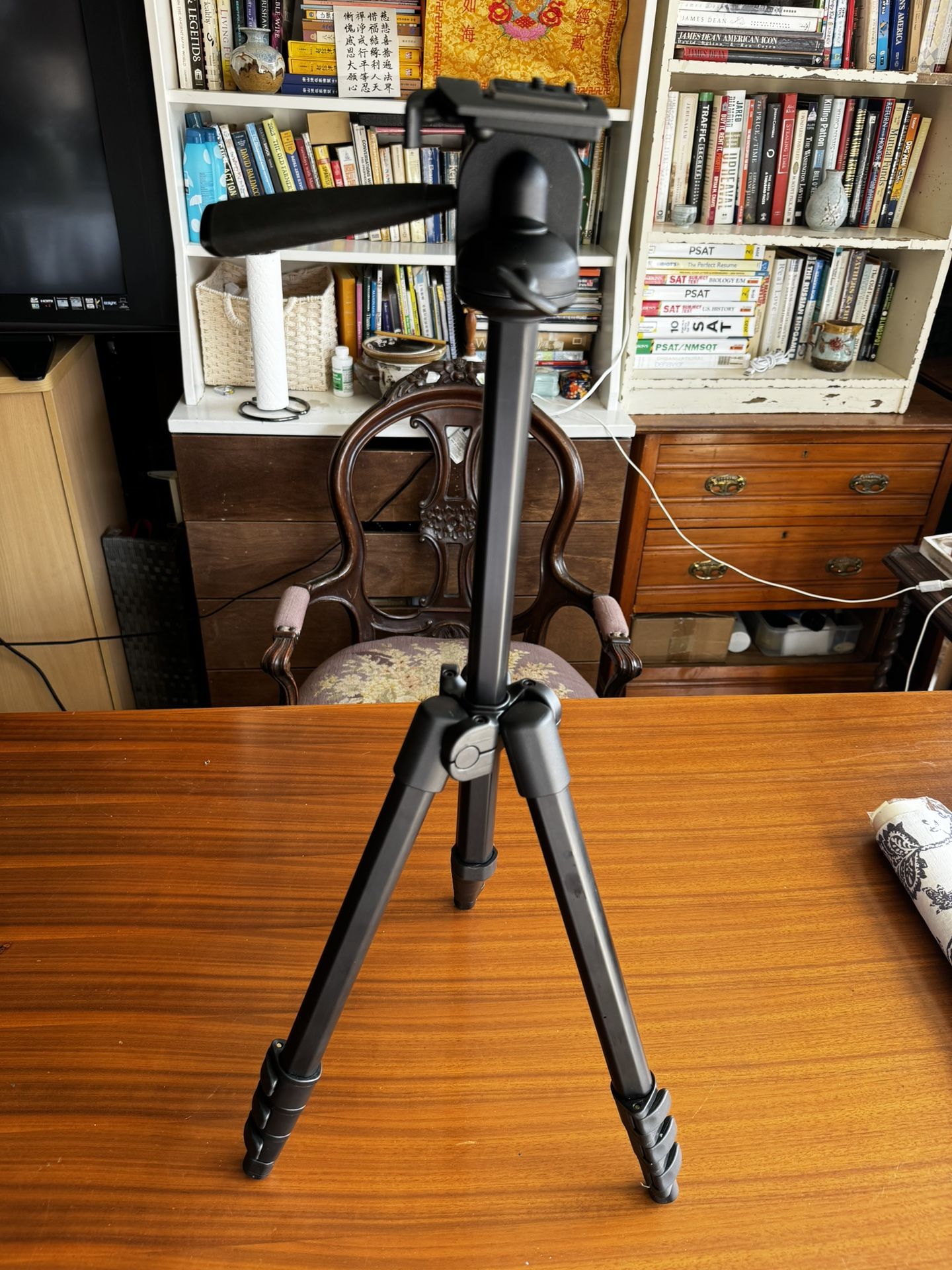 Manfrotto 728B Digi Tripod (Black) with 3-Way Pan/Tilt Head